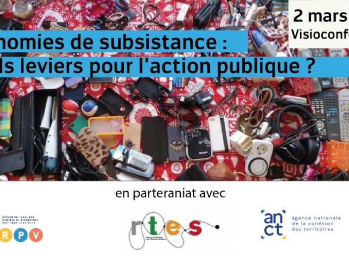 Bannière de la rencontre "Économies de subsistance : quels leviers pour l’action publique ?"
